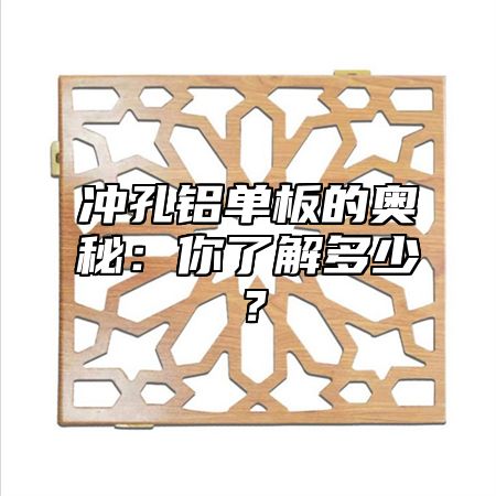 沖孔鋁單板的奧秘：你了解多少？